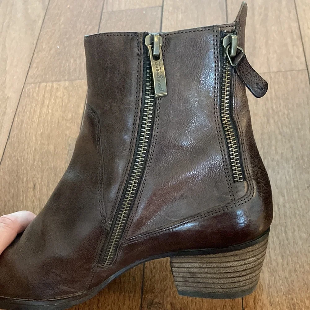 Paul Green Leather Ankle Boot - 6.5 - Picture 9 of 13